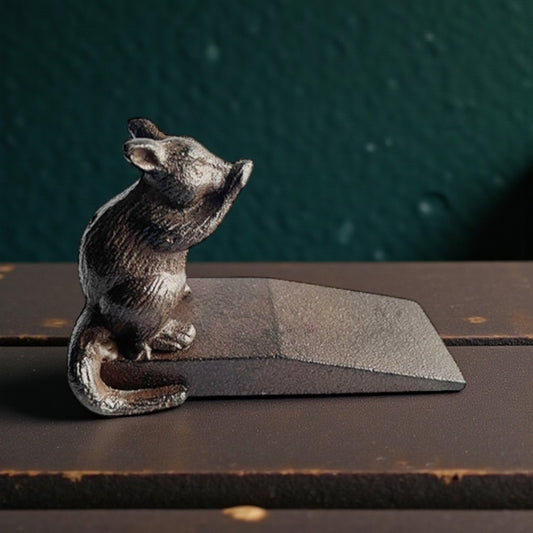 Possum Doorstop Door Stop Cast Iron