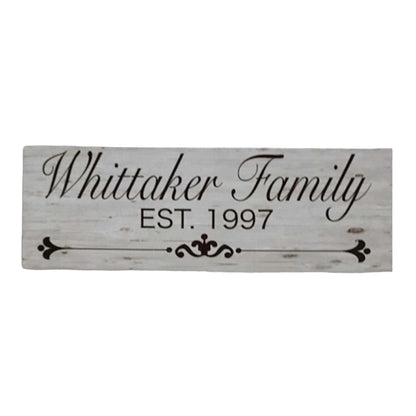 Family Name Custom Personalised Vintage Sign - The Renmy Store Homewares & Gifts 