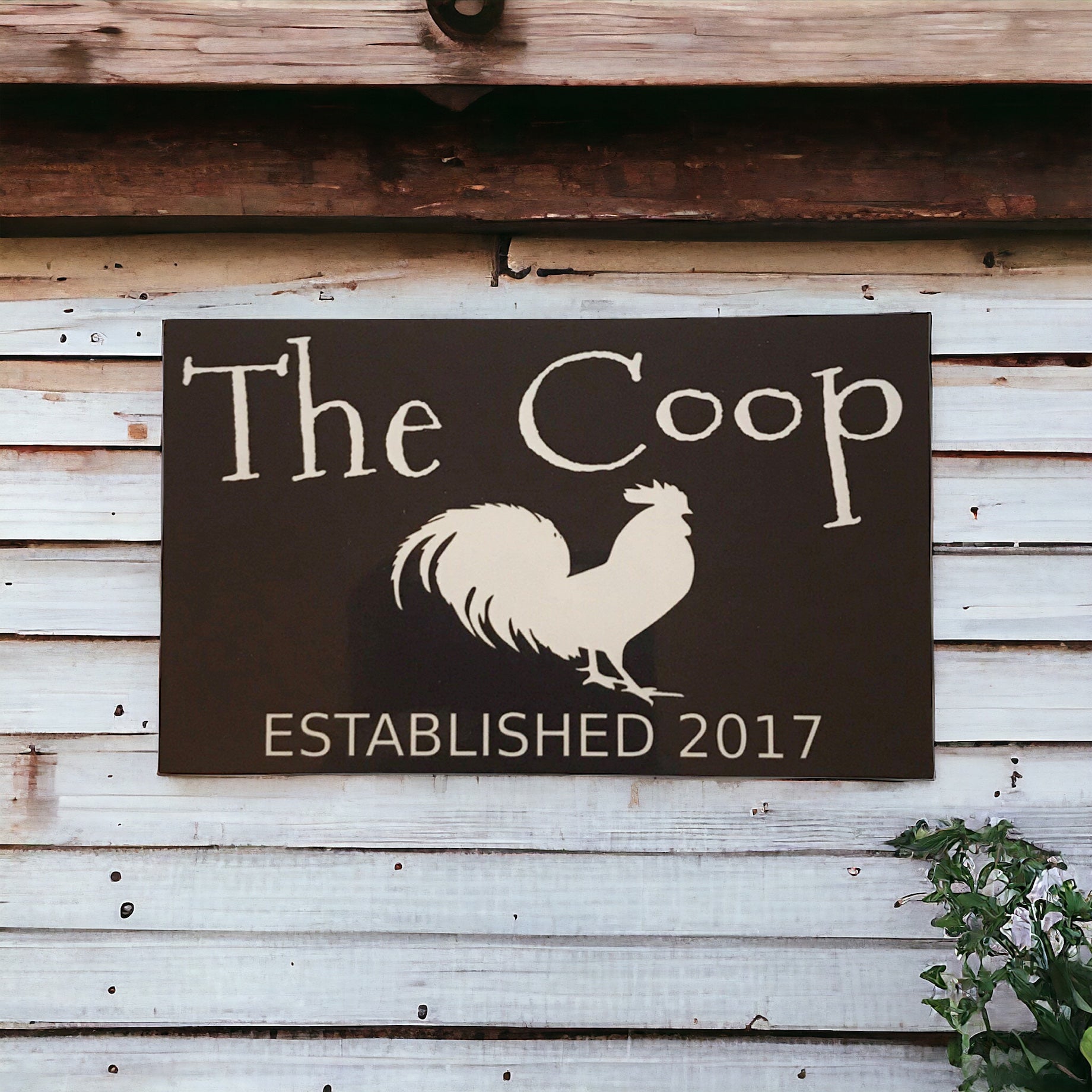The Coop Est. Chicken Custom Sign - The Renmy Store Homewares & Gifts 