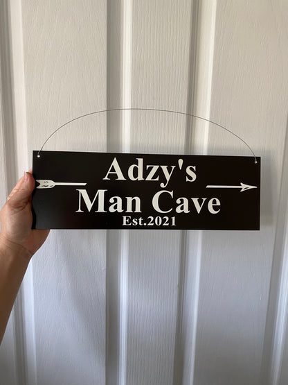 Custom Personalised Arrow Black Property Direction Sign