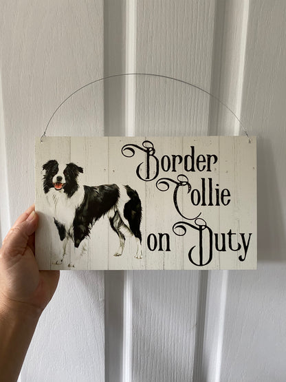 Border Collie Dog Personalised Custom Sign