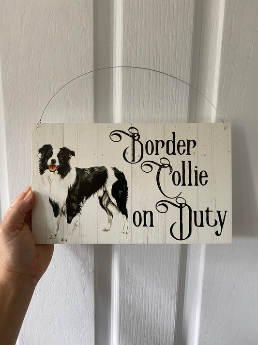 Border Collie Dog Personalised Custom Sign