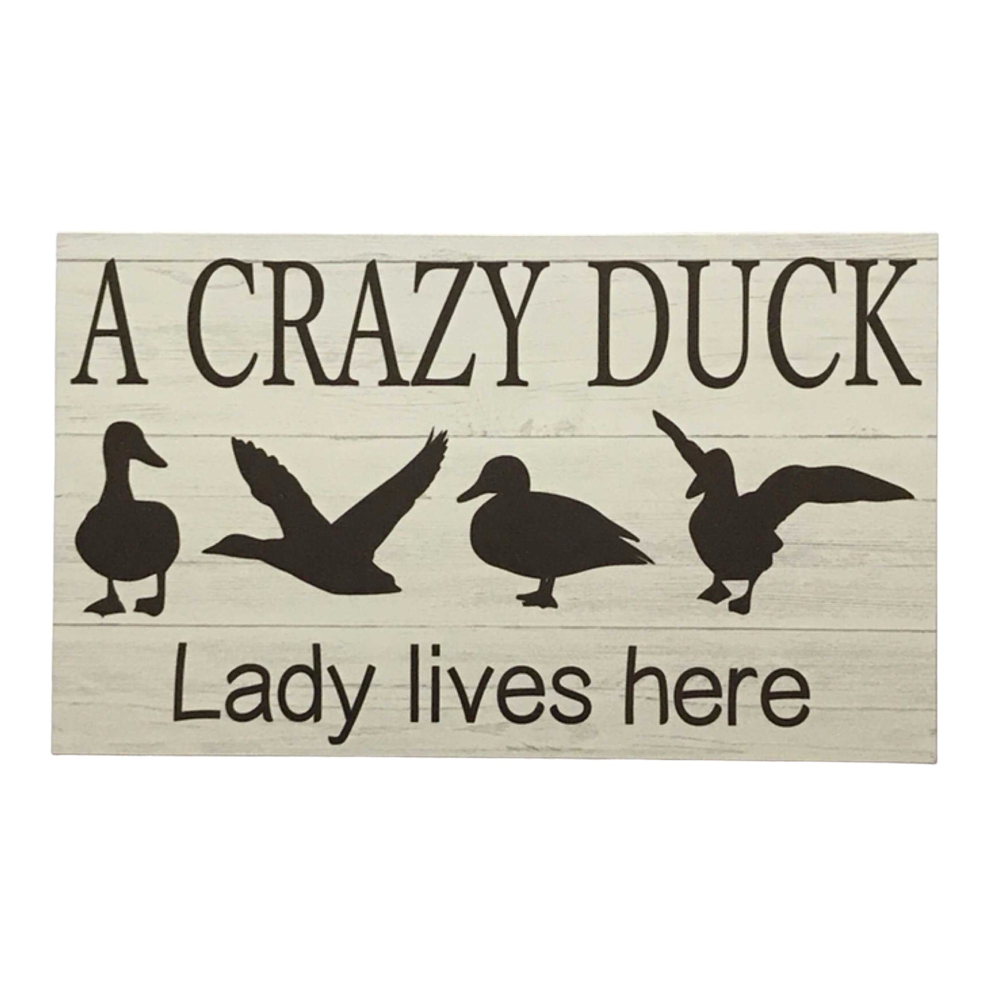 Crazy Duck Lady Lives Here Sign - The Renmy Store Homewares & Gifts 