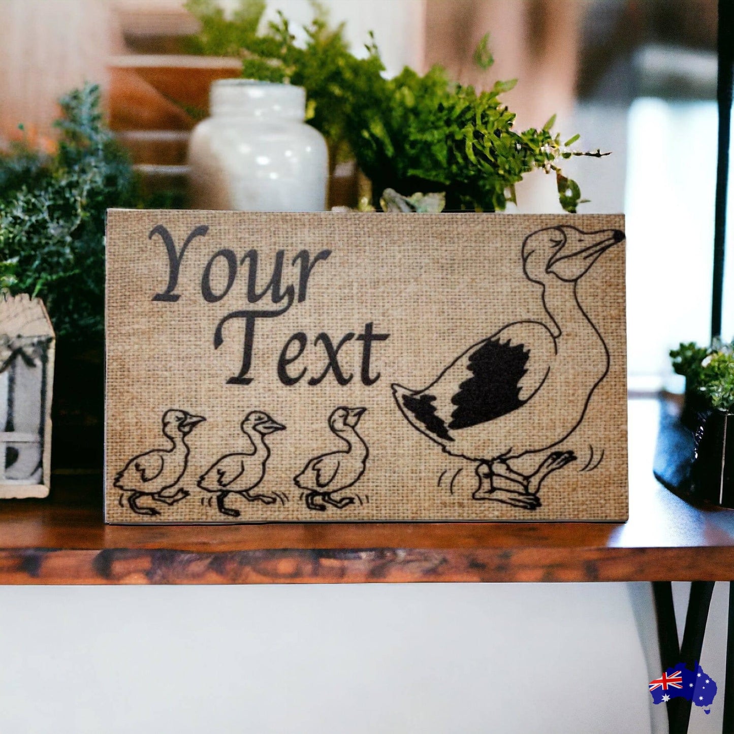 Duck Ducks Family Custom Personalised Sign - The Renmy Store Homewares & Gifts 