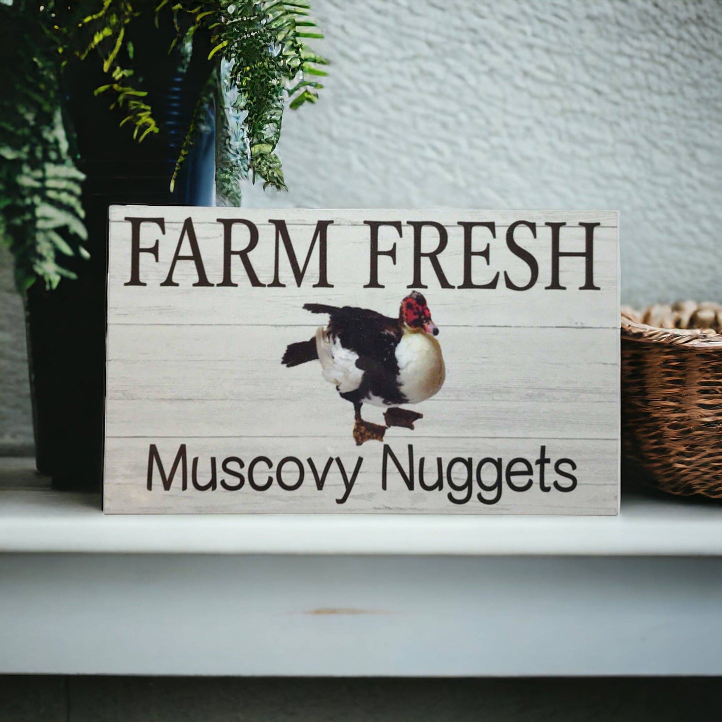 Duck Muscovy Nuggets Egg Sign - The Renmy Store Homewares & Gifts 