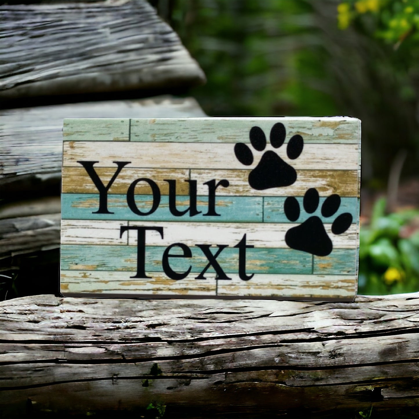 Dog Cat Paws Pet Blue Custom Sign - The Renmy Store Homewares & Gifts 