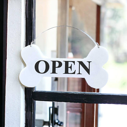 Open Closed Dog Bone Salon Shop Hanging Sign - The Renmy Store Homewares & Gifts 