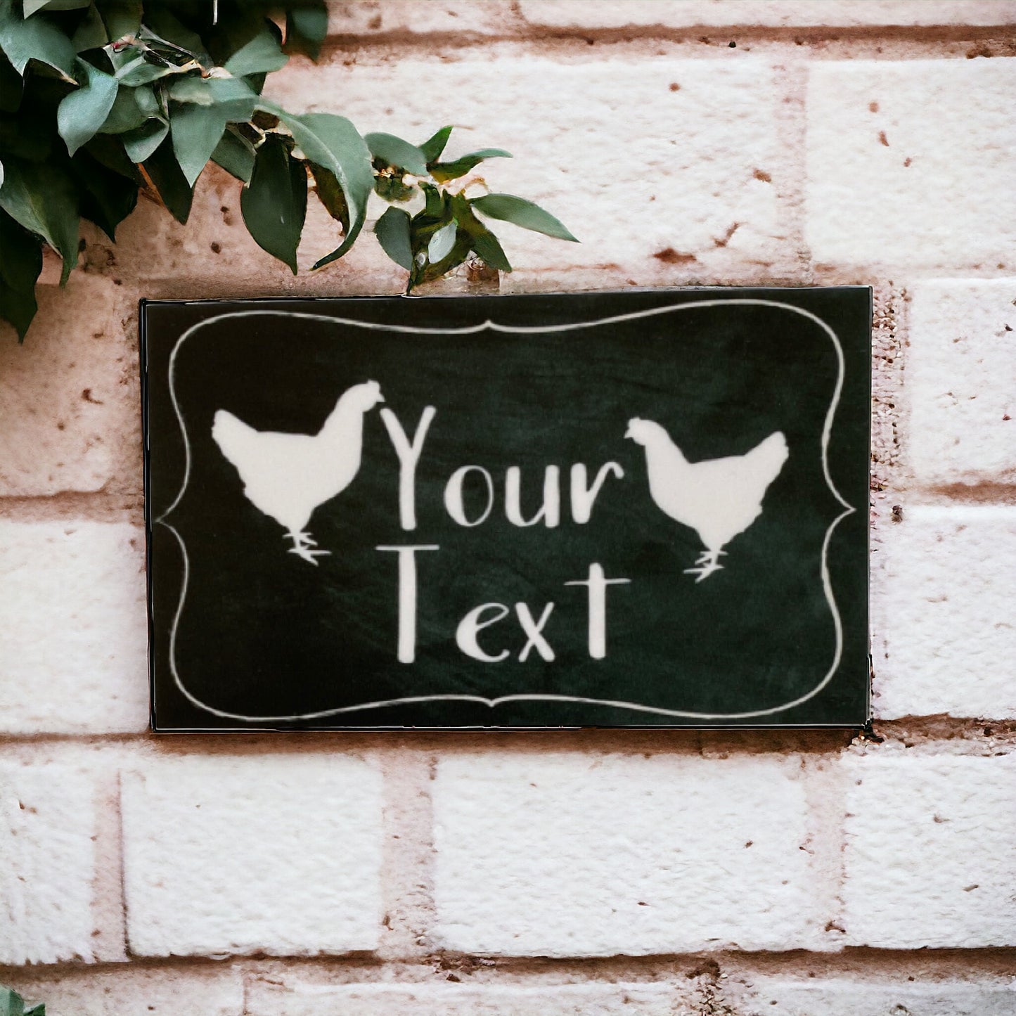 Chicken Hen Custom Personalised Two Chick Sign - The Renmy Store Homewares & Gifts 