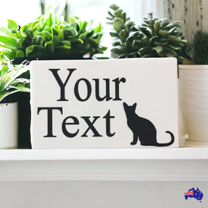 Cat Kitten Custom Personalised Sign - The Renmy Store Homewares & Gifts 