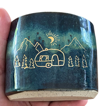 Mug Cup Camping Caravan Pottery Ceramic Aussie Made Limited Edition