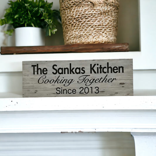Kitchen Custom Personalised Cooking Together Sign - The Renmy Store Homewares & Gifts 
