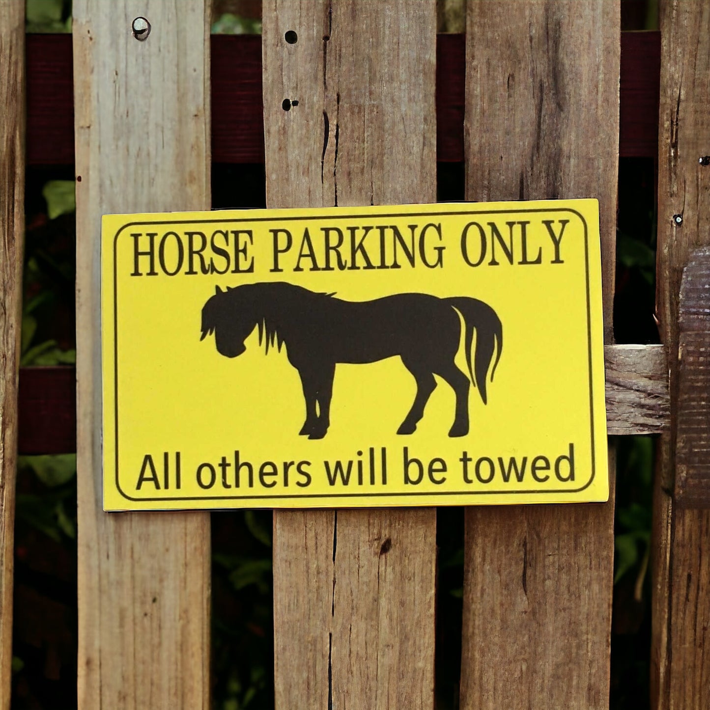 Horse Parking Only Gate Sign