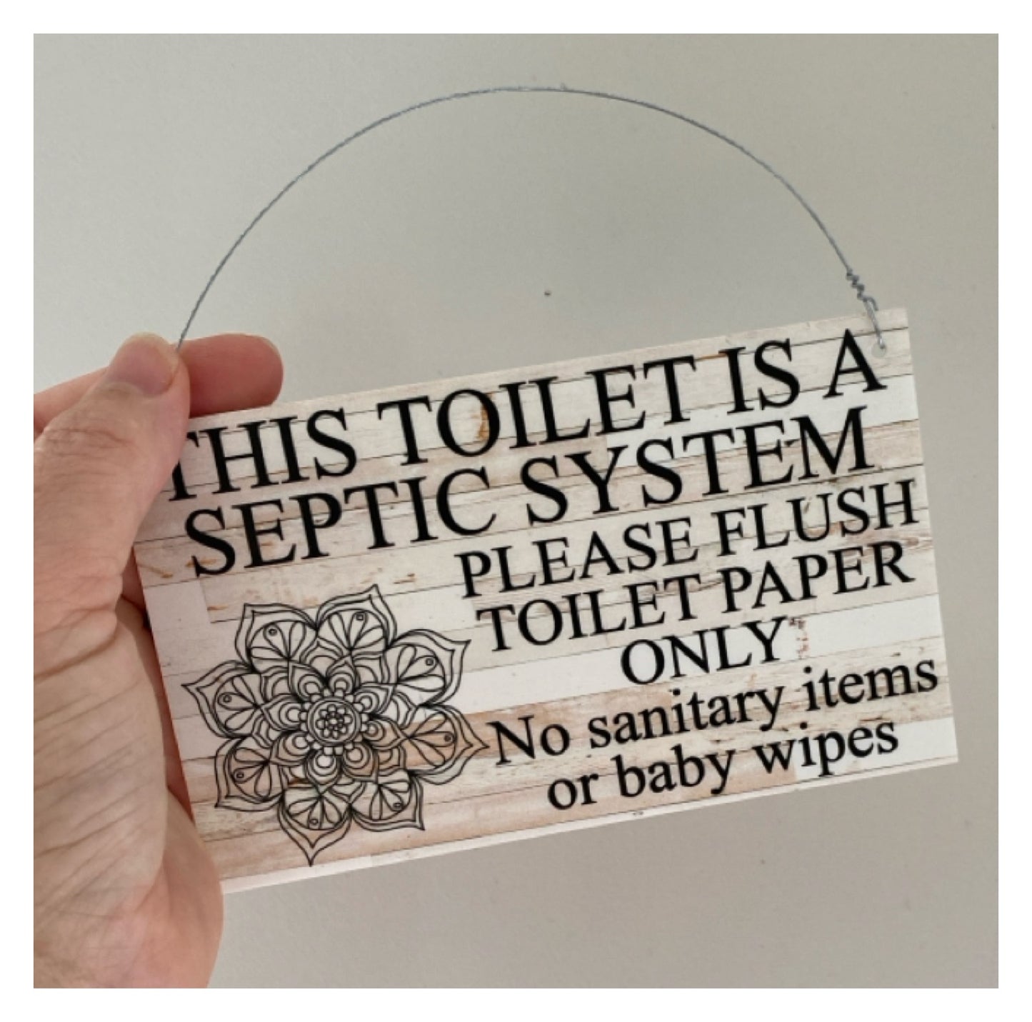 Toilet Septic System Bathroom Mandala Sign