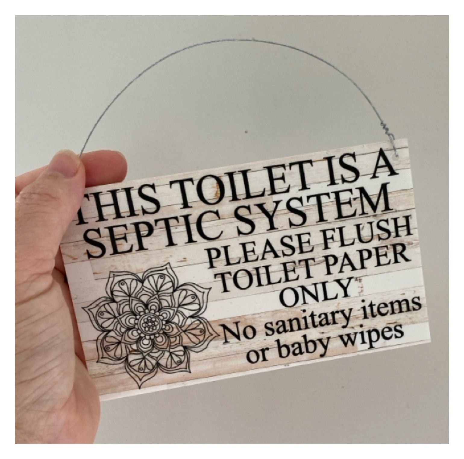 Toilet Septic System Bathroom Mandala Sign - The Renmy Store Homewares & Gifts 