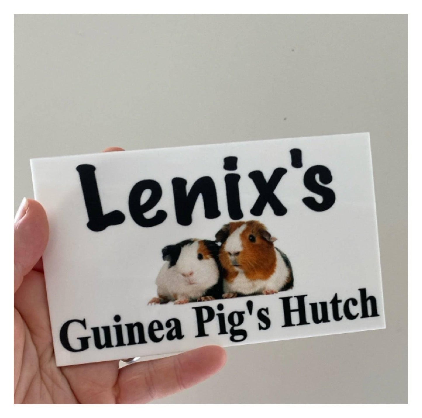 Guinea Pig Hutch House Custom Wording Your Name Sign - The Renmy Store Homewares & Gifts 