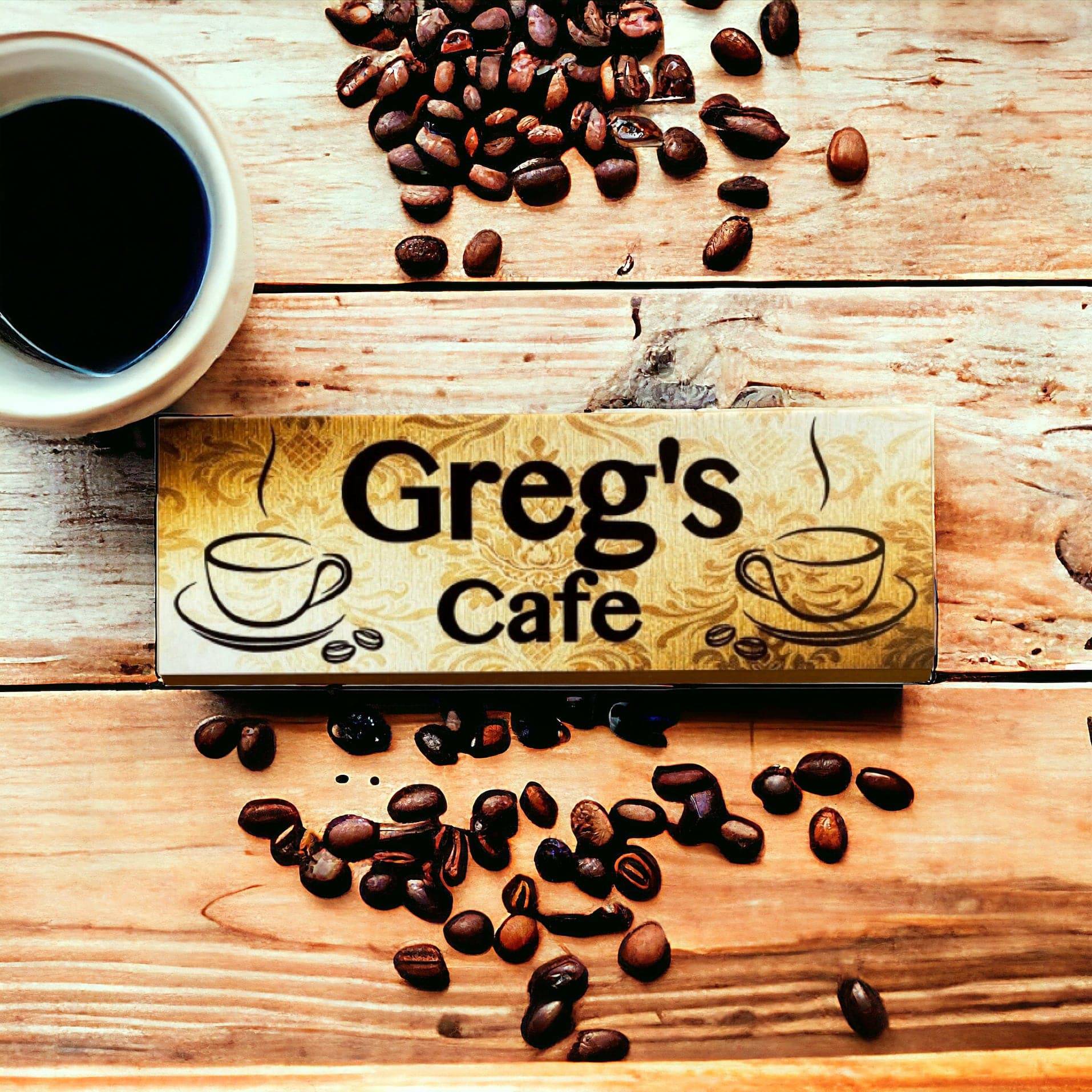 Custom Personalised Café Vintage Coffee Sign - The Renmy Store Homewares & Gifts 