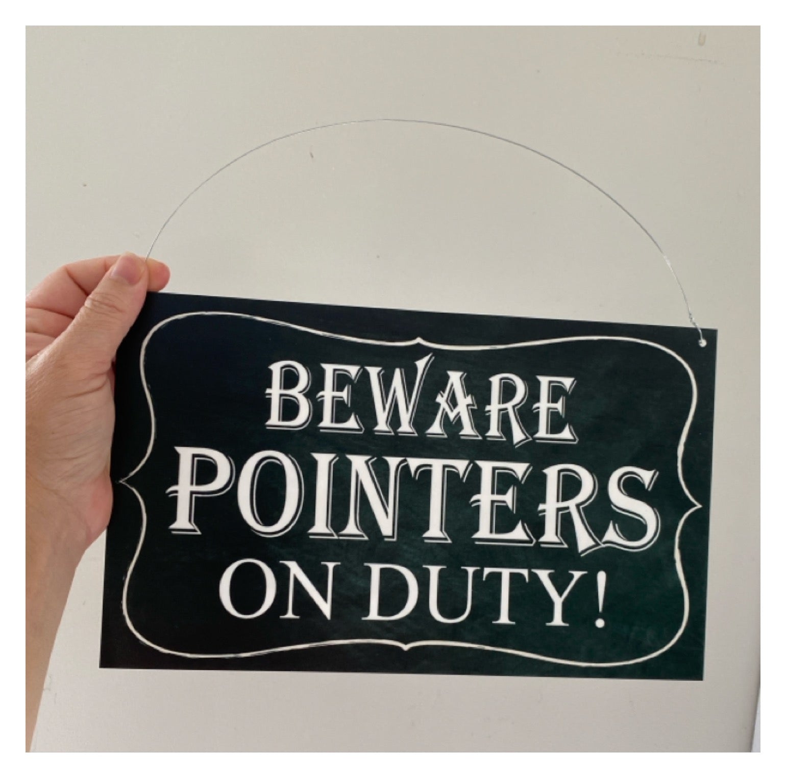 Beware Dog On Duty Personalised Custom Sign - The Renmy Store Homewares & Gifts 