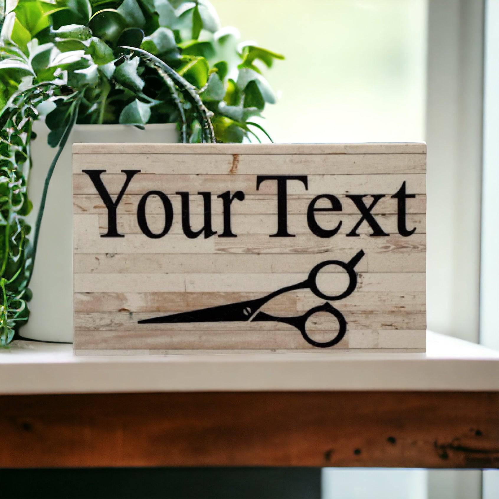 Scissors Hairdresser Barber Tailor Custom Personalised Sign - The Renmy Store Homewares & Gifts 