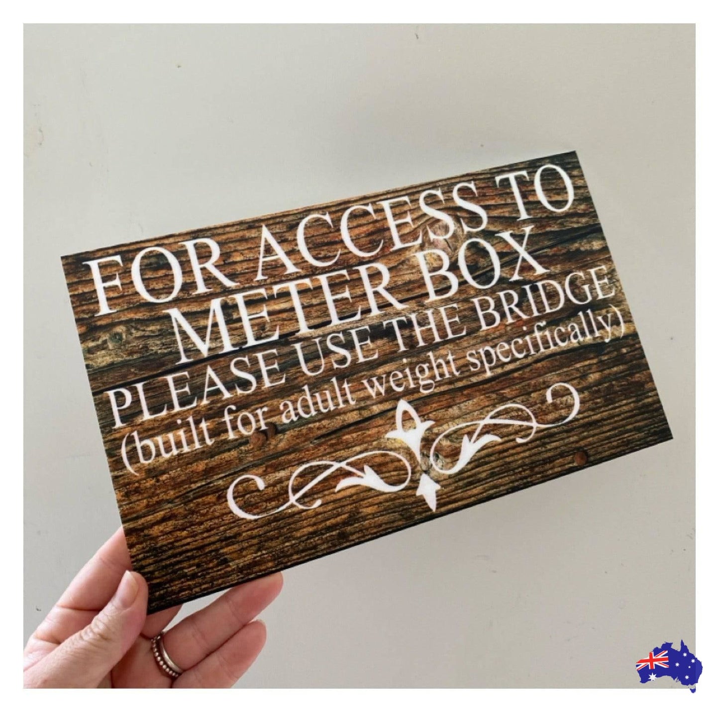 Custom Personalised Dark Wood Look Sign - The Renmy Store Homewares & Gifts 