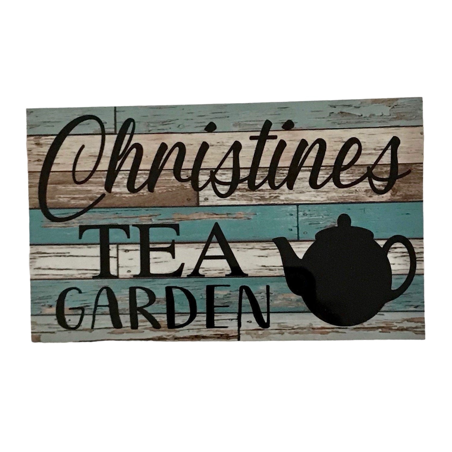 Tea Garden Vintage Custom Personalised Sign - The Renmy Store Homewares & Gifts 