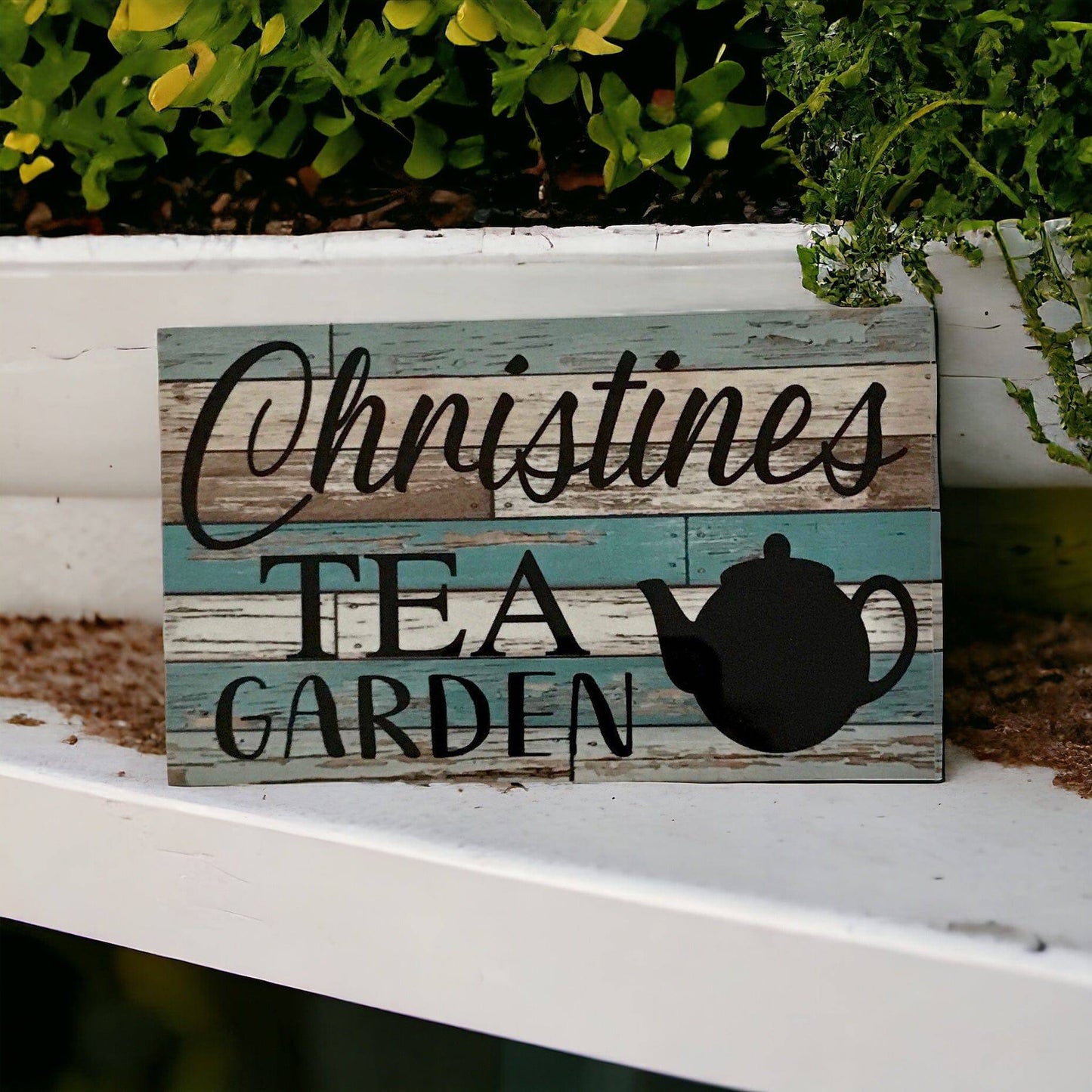 Tea Garden Vintage Custom Personalised Sign - The Renmy Store Homewares & Gifts 