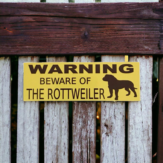 Warning Beware Of The Rottweiler Dog Sign - The Renmy Store Homewares & Gifts 