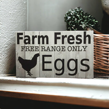 Farm Fresh Free Range Only Eggs Sign - The Renmy Store Homewares & Gifts 