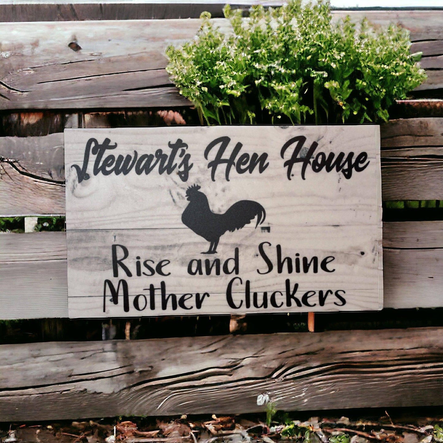 Rise Shine Mother Hen House Custom Chicken Sign - The Renmy Store Homewares & Gifts 