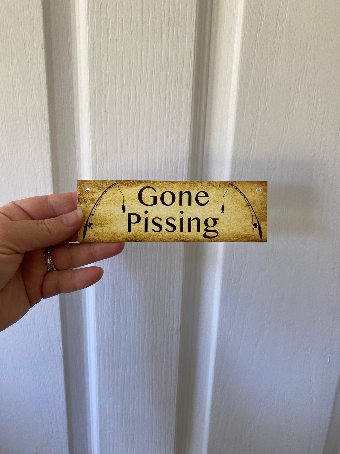 Gone Fishing Custom Personalised Sign