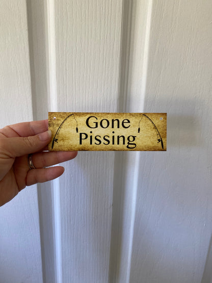 Gone Fishing Custom Personalised Sign