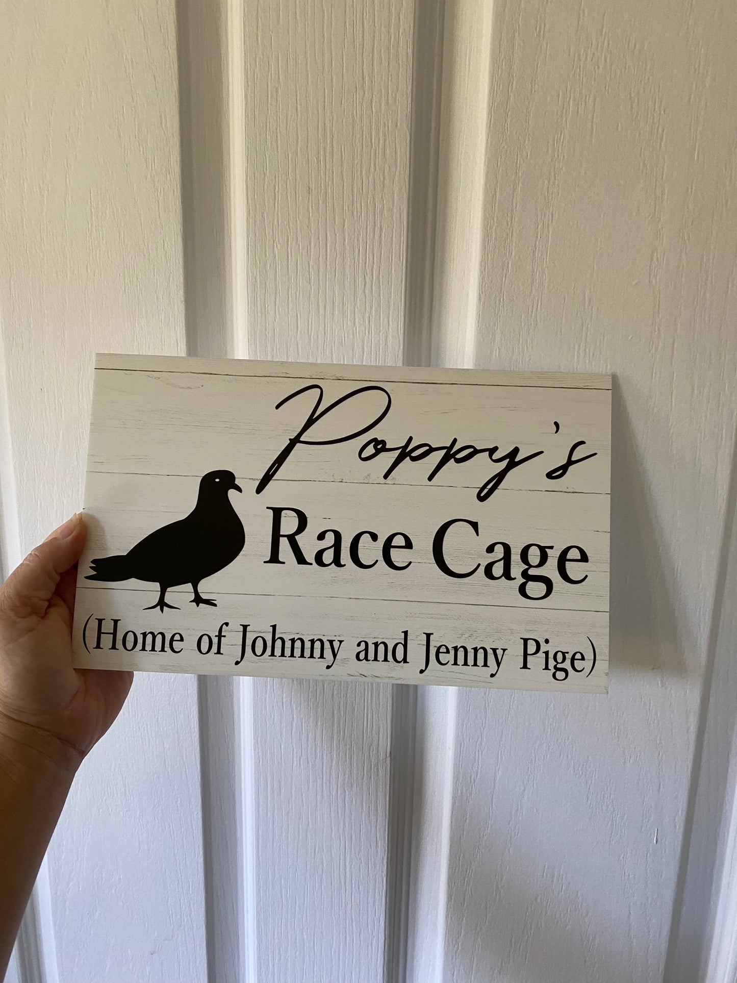 Pigeon Coop Loft House Personalised Custom Sign