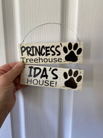 Dog Kennel House Custom Personalised Pets Name Sign