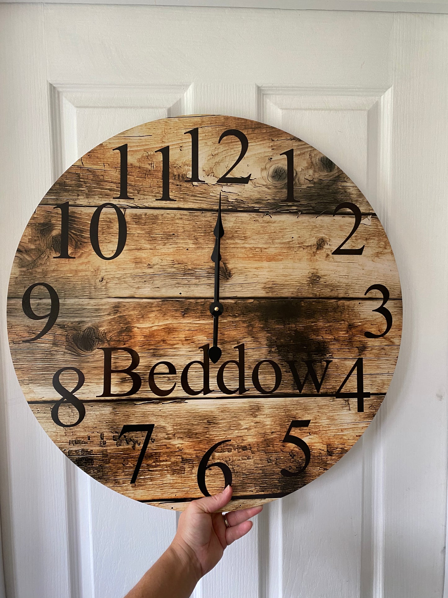 Weathered Rustic Timber Wall Clock | Aussie Made 30cm 60cm