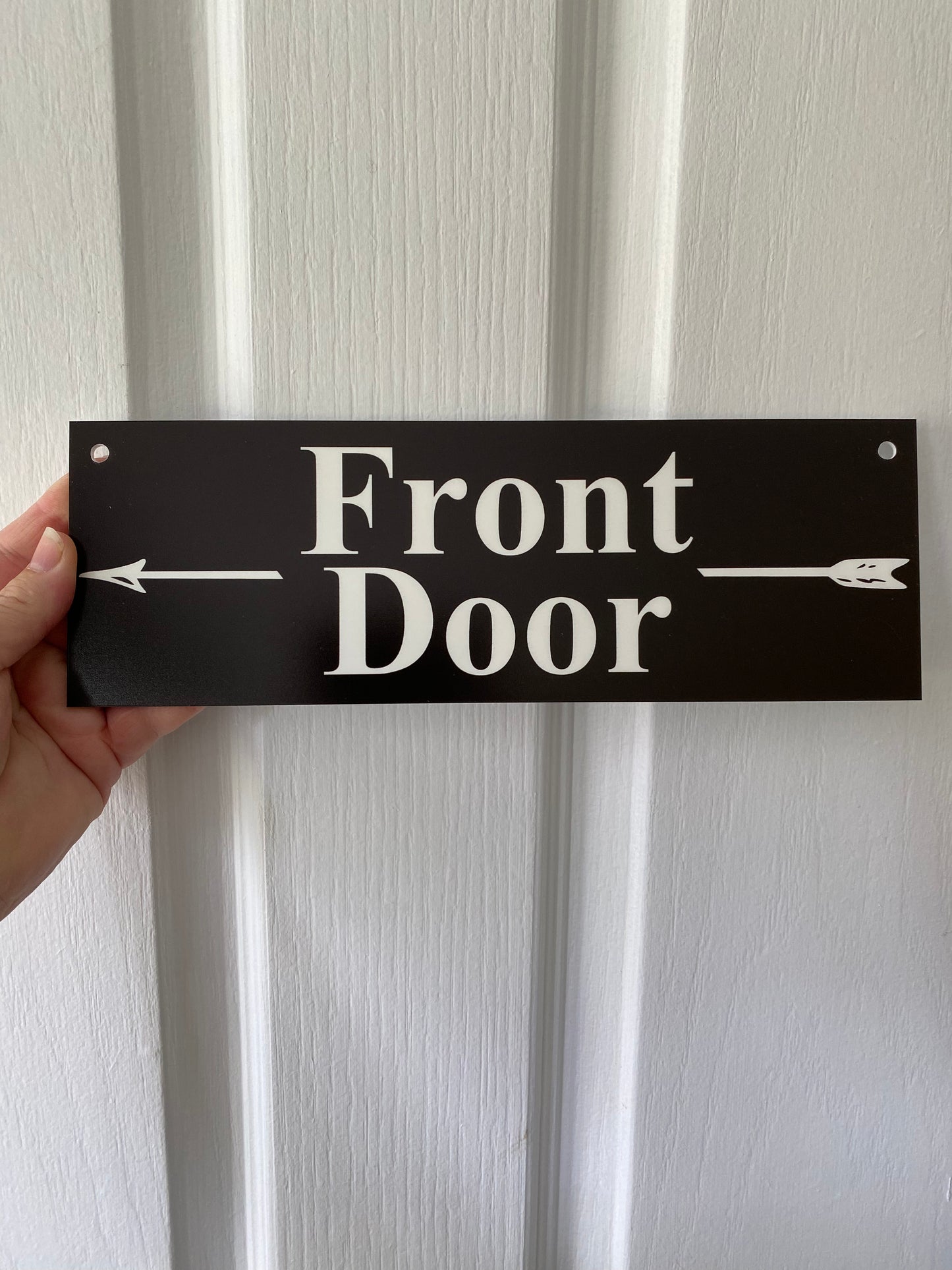 Custom Personalised Arrow Black Property Direction Sign