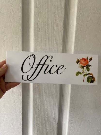 Custom Personalised Your Text Vintage Rose Sign