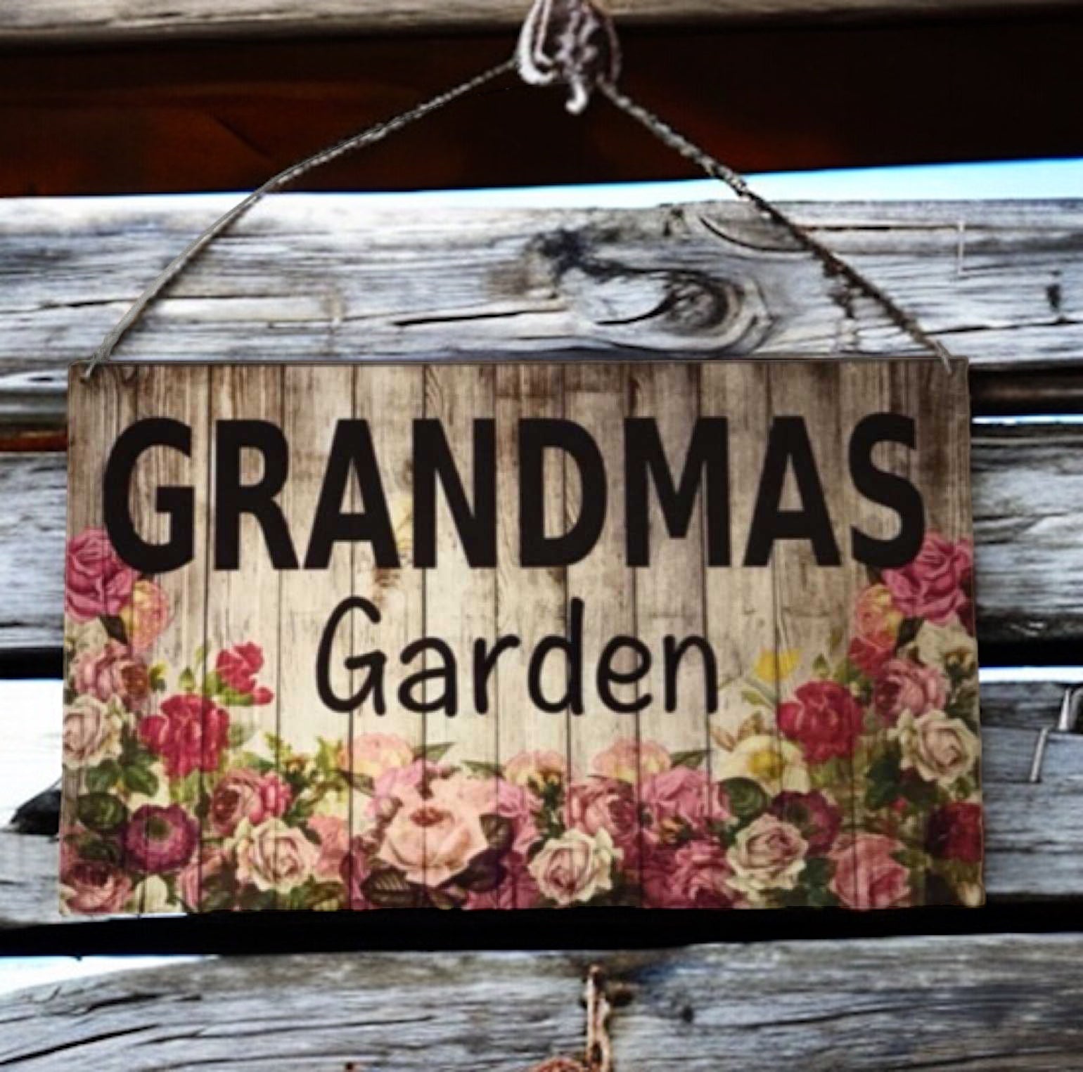 Grandmas Garden Sign Floral - The Renmy Store Homewares & Gifts 