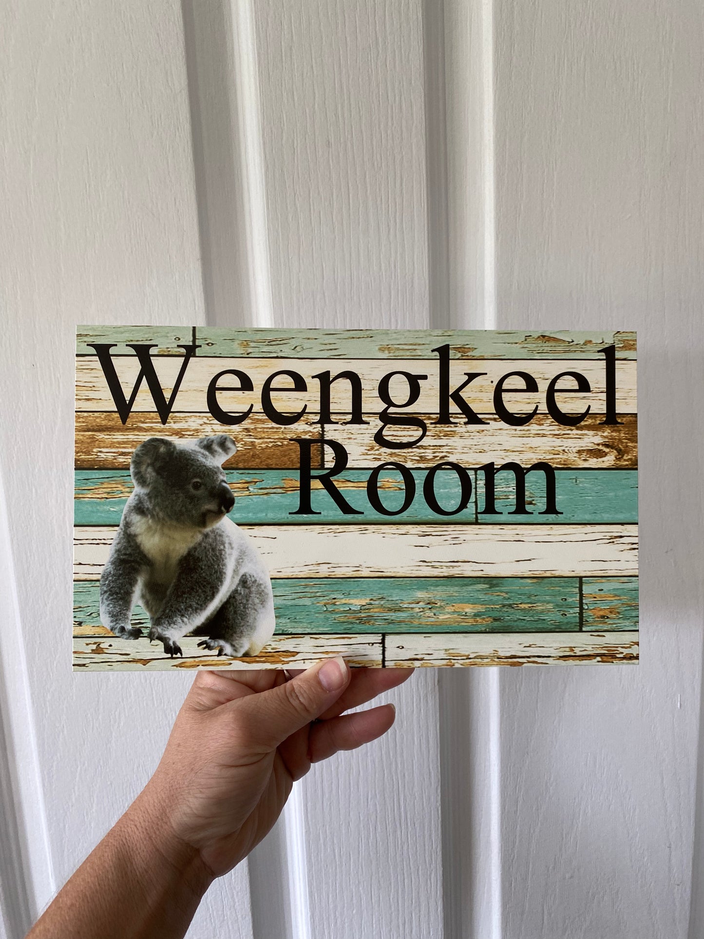 Koala Custom Personalised Blue Sign