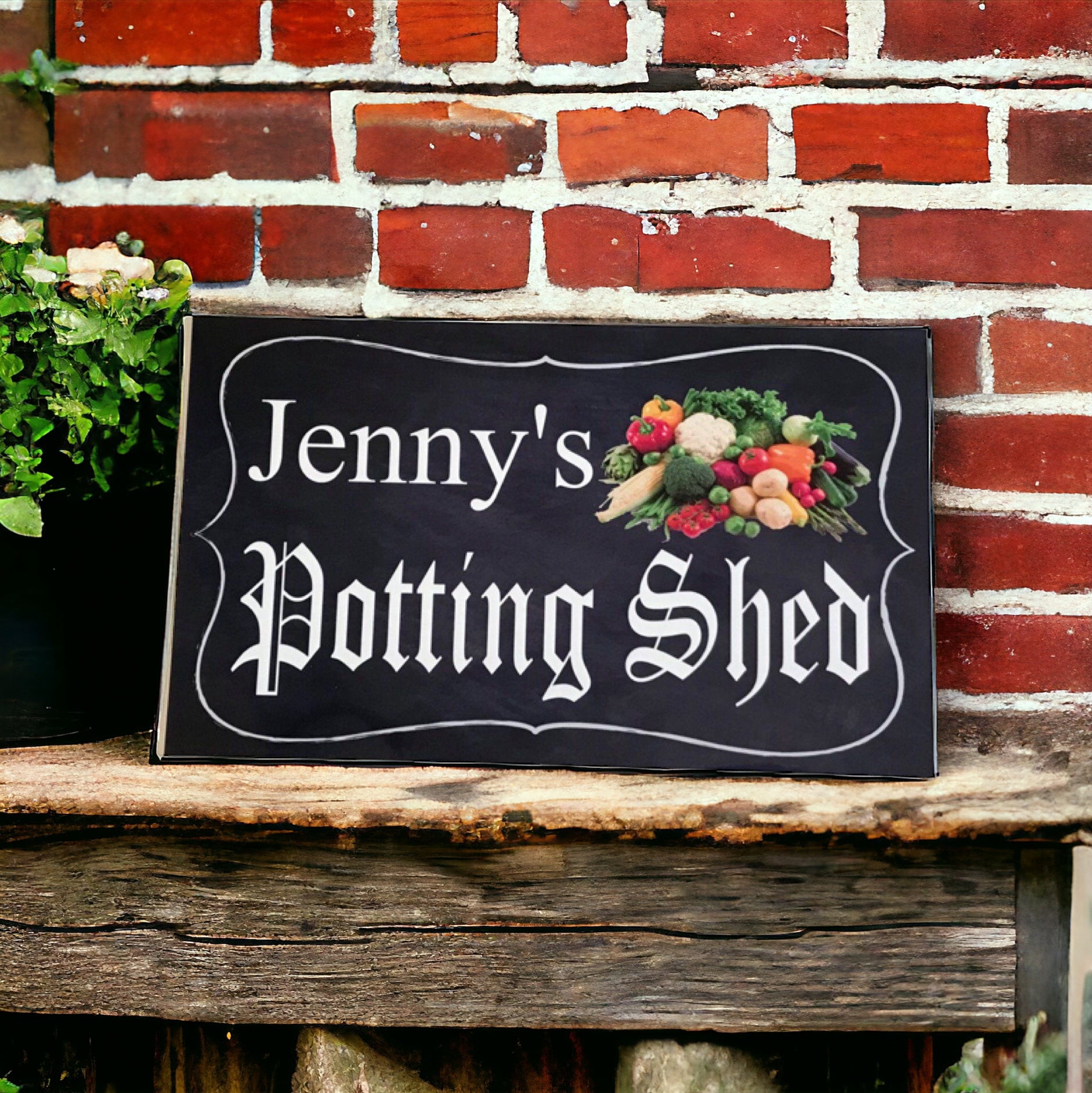 Potting Shed Personalised Custom Vegetable Sign - The Renmy Store Homewares & Gifts 