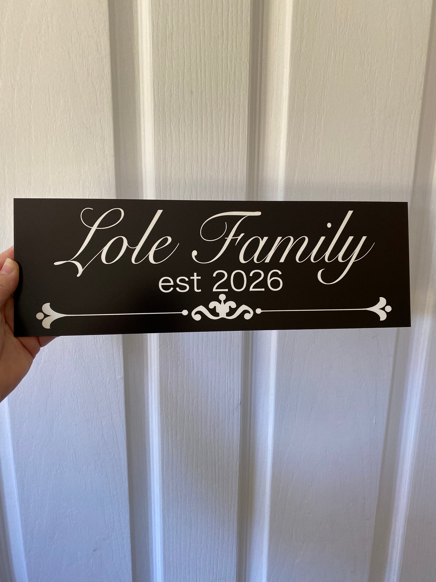 Custom Family Name Sign - Personalised Vintage Black Signage - Australian Made