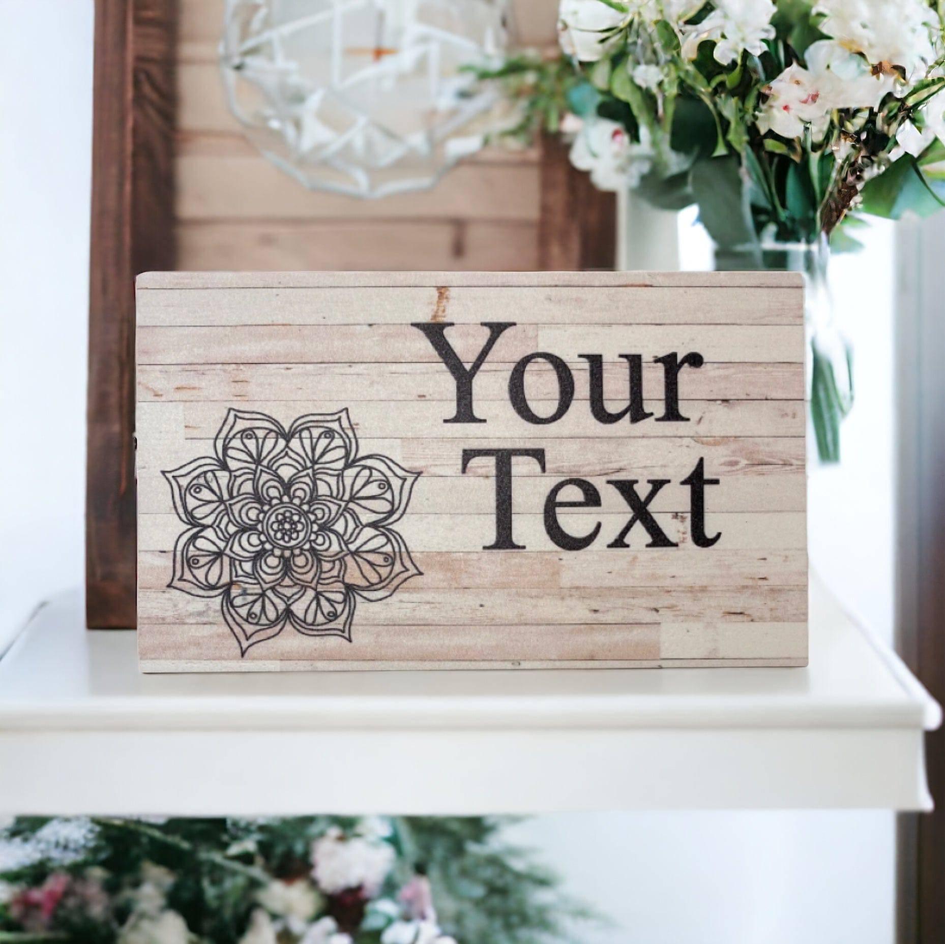 Mandala Boho Personalised Custom Sign - The Renmy Store Homewares & Gifts 