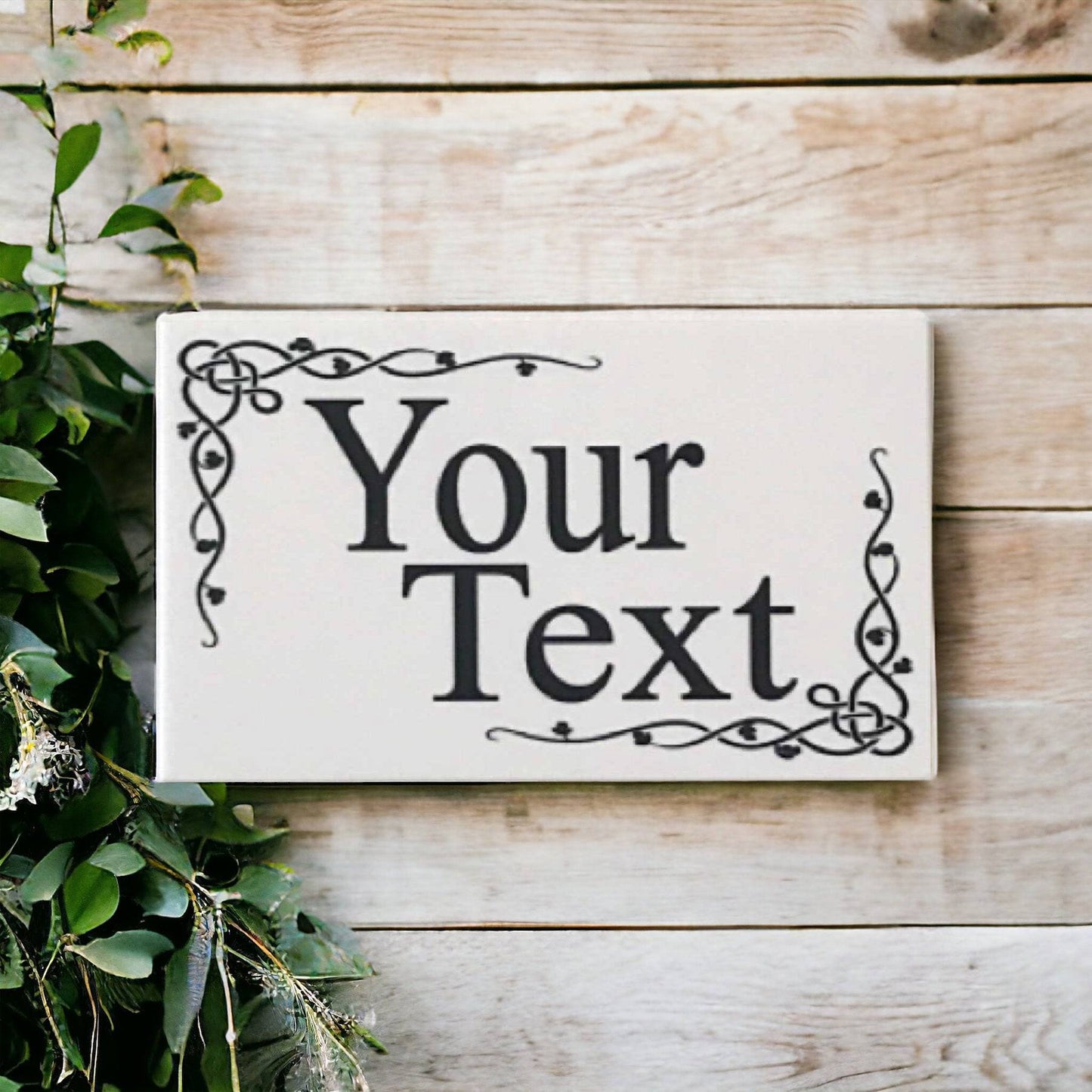 Ivy Scroll Custom Personalised Sign - The Renmy Store Homewares & Gifts 