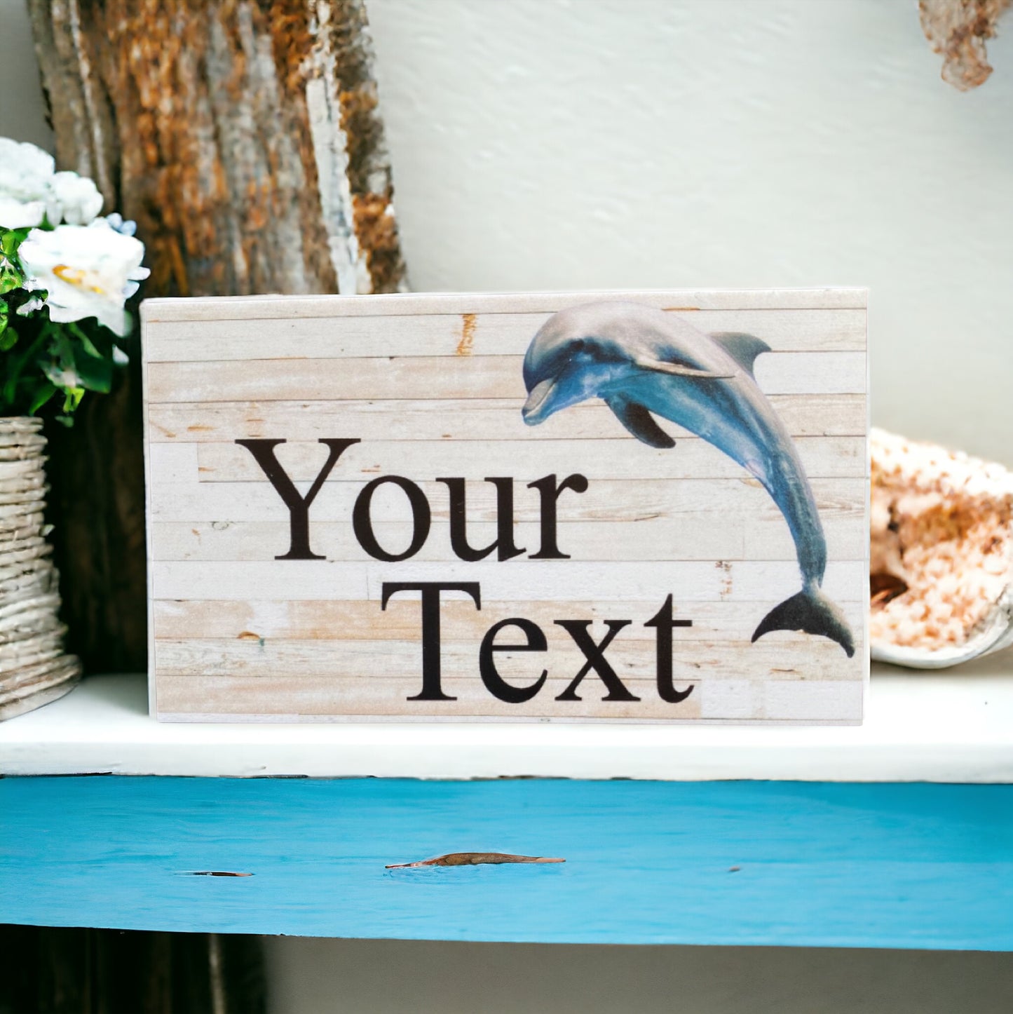 Dolphin Beach Custom Personalised Sign - The Renmy Store Homewares & Gifts 