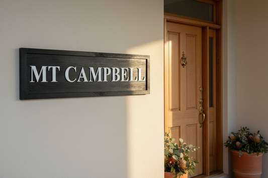 House Residence Shop Timber Wood Custom Personalised Vintage Sign