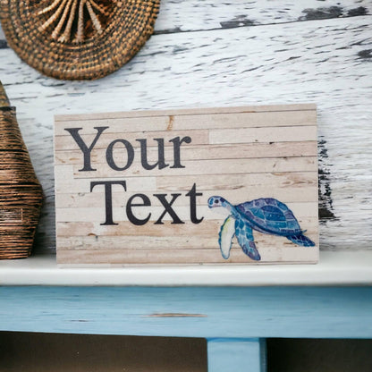 Turtle Ocean Beach Custom Persoanlised Sign - The Renmy Store Homewares & Gifts 