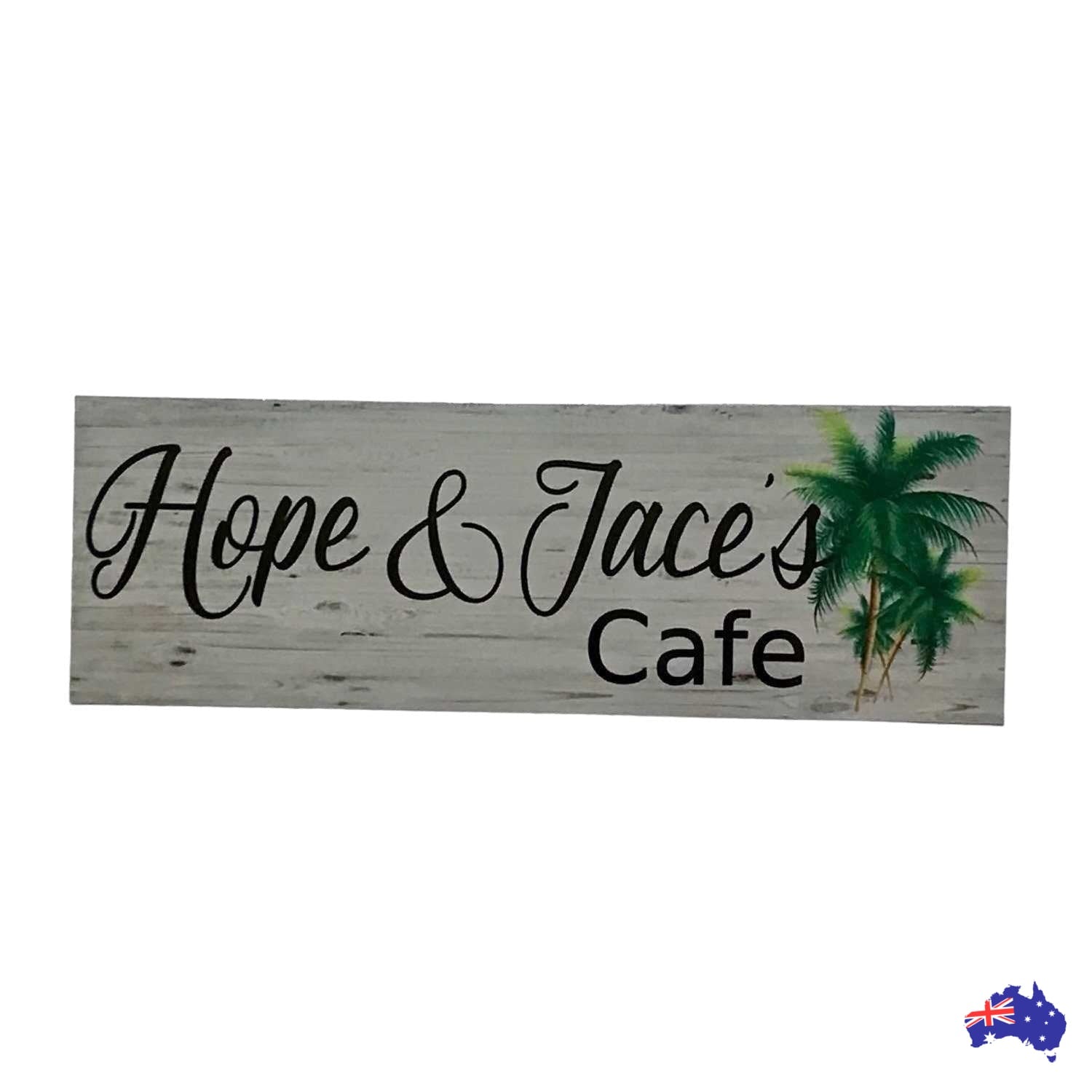 Custom Personalised Cafe Tropical Palm Trees Sign - The Renmy Store Homewares & Gifts 