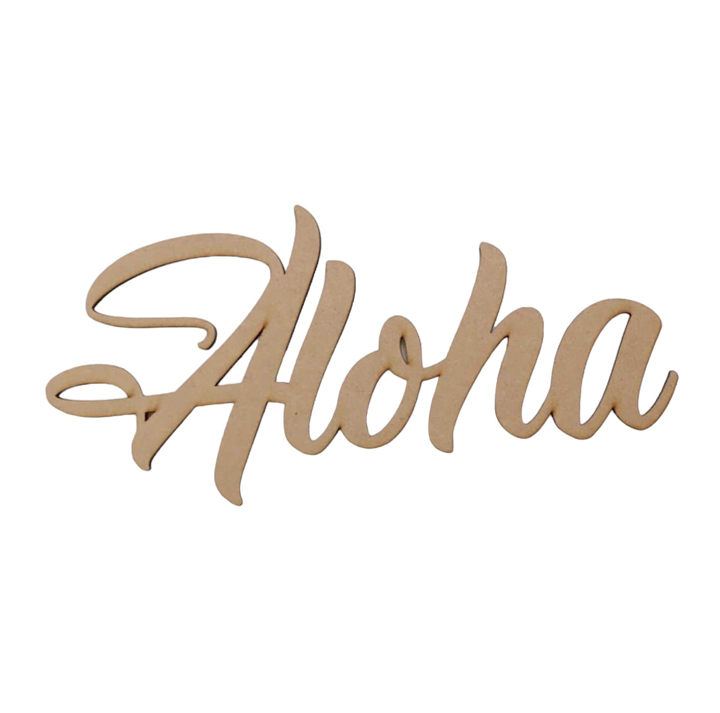 Aloha Hawaiian Greeting Word Wall Quote Art DIY Raw MDF Timber Wood - The Renmy Store Homewares & Gifts 