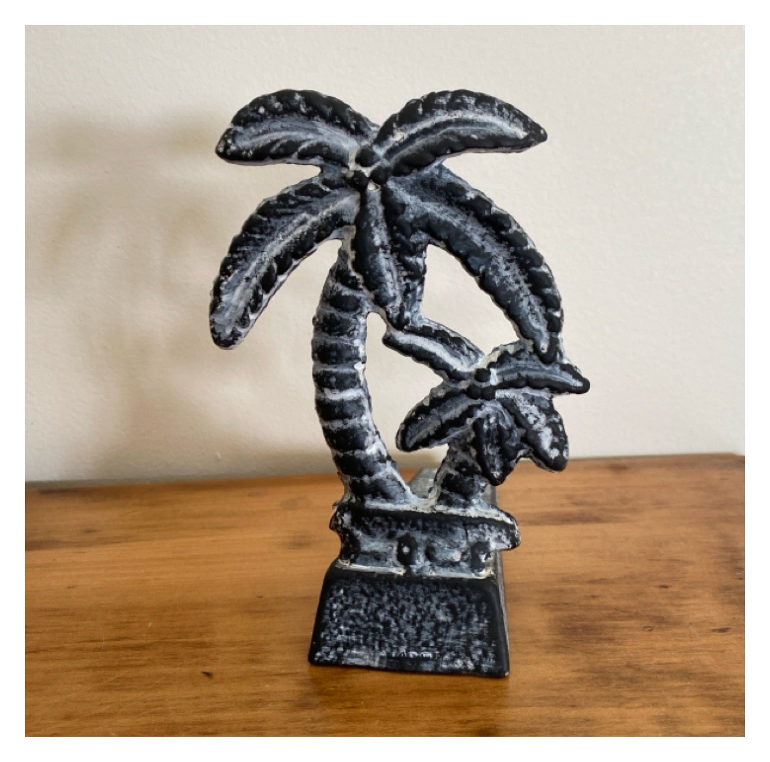 Palm Tree Door Stop Cast Iron Tropical - The Renmy Store Homewares & Gifts 