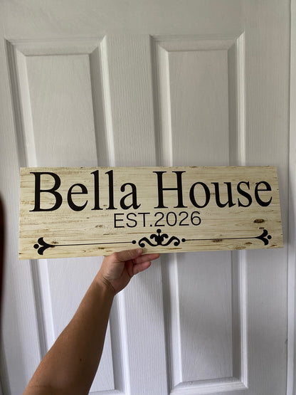 Custom Residence Sign - Personalised House Surname Name Signage - Australian Made