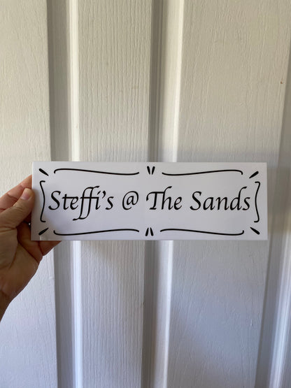 Cottage Custom Personalised French White Sign Aussie Made