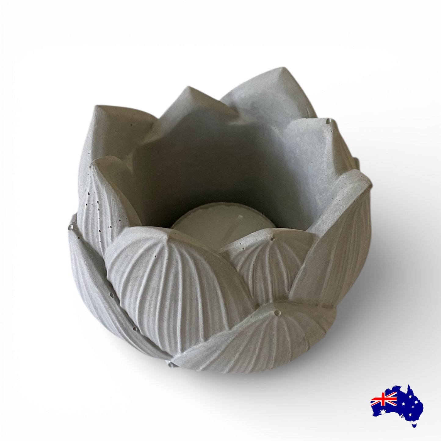 Handmade Concrete Lotus - Planter Candle Pen Holder - Australian Made - Set of 1, 2 or 3